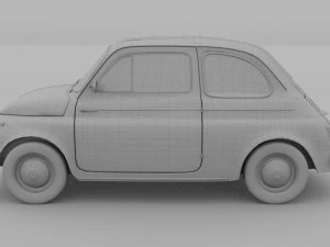 fiat 500 nuova 1957 rusty hdri 3D Model
