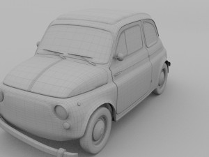fiat 500 nuova 1957 rusty hdri Model 3D