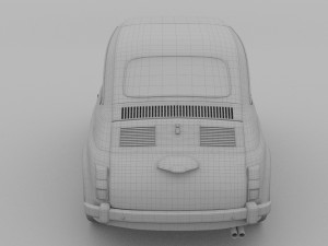 fiat 500 nuova 1957 rusty hdri Model 3D