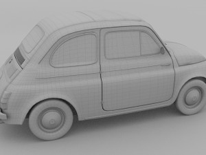 fiat 500 nuova 1957 rusty hdri Model 3D