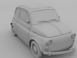 fiat 500 nuova 1957 rusty hdri Model 3D