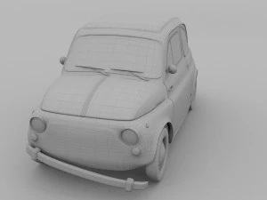 fiat 500 nuova 1957 rusty hdri 3D Model