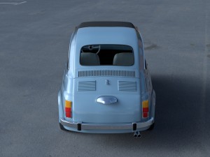 fiat 500 nuova 1957 with interior hdri Modelo 3D