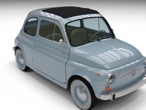 fiat 500 nuova 1957 with interior hdri Modelo 3D