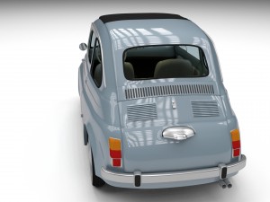 fiat 500 nuova 1957 with interior hdri Modelo 3D