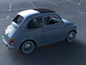 fiat 500 nuova 1957 with interior hdri Modelo 3D