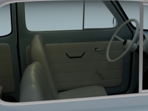 fiat 500 nuova 1957 with interior hdri Modelo 3D
