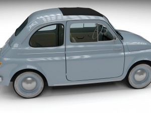fiat 500 nuova 1957 with interior hdri Modelo 3D