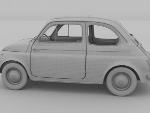 fiat 500 nuova 1957 with interior hdri Modelo 3D