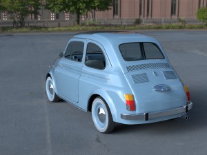 fiat 500 nuova 1957 with interior hdri Modelo 3D
