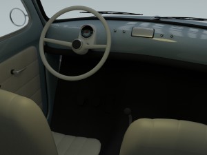 fiat 500 nuova 1957 with interior hdri Modelo 3D