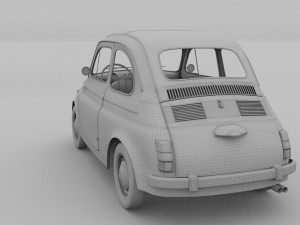 fiat 500 nuova 1957 with interior hdri Modelo 3D