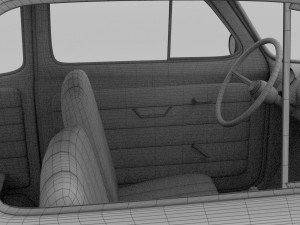 fiat 500 nuova 1957 with interior hdri Modelo 3D