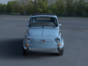 fiat 500 nuova 1957 with interior hdri Modelo 3D