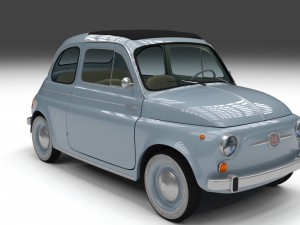 fiat 500 nuova 1957 with interior hdri Modelo 3D