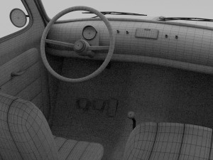 fiat 500 nuova 1957 with interior hdri Modelo 3D