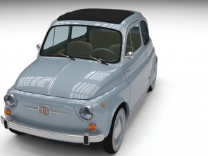fiat 500 nuova 1957 with interior hdri Modelo 3D