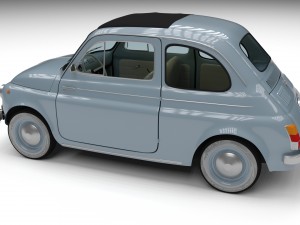fiat 500 nuova 1957 with interior hdri Modelo 3D