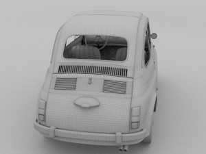 fiat 500 nuova 1957 with interior hdri Modelo 3D