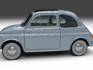 fiat 500 nuova 1957 with interior hdri Modelo 3D
