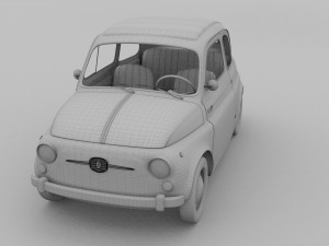 fiat 500 nuova 1957 with interior hdri Modelo 3D