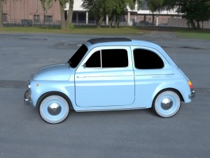 fiat 500 nuova 1957 hdri 3D Model