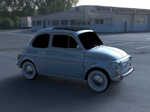 fiat 500 nuova 1957 hdri 3D Model
