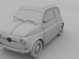 fiat 500 nuova 1957 hdri 3D Model