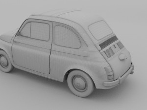 fiat 500 nuova 1957 hdri 3D Model