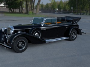 mercedes 770k staff car hdri 3D Model