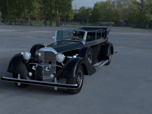 mercedes 770k staff car hdri 3D Model