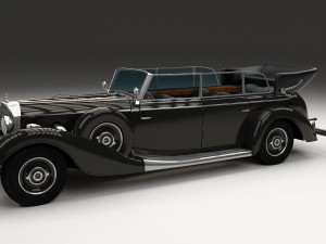 mercedes 770k staff car hdri 3D Model