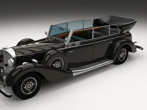 mercedes 770k staff car hdri 3D Model