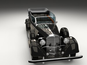 mercedes 770k staff car hdri 3D Model