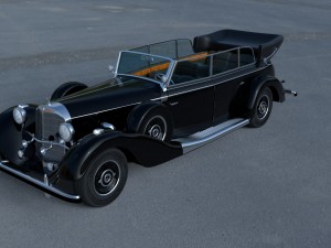 mercedes 770k staff car hdri 3D Model