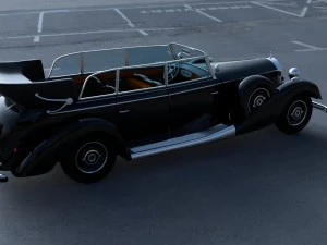 mercedes 770k staff car hdri 3D Model