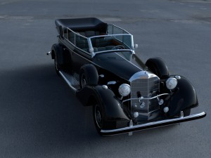 mercedes 770k staff car hdri 3D Model