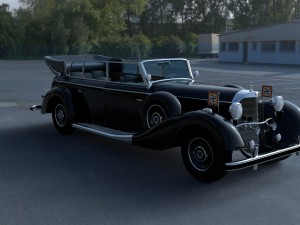 mercedes 770k grosser nazi staff car hdri 3D 模型