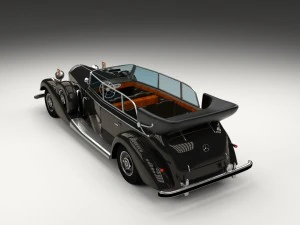mercedes 770k grosser nazi personel arabası hdri 3D Model