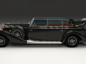 mercedes 770k grosser nazi personel arabası hdri 3D Model