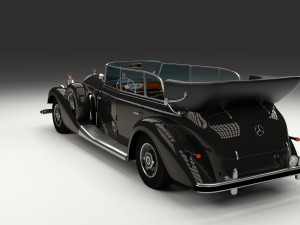 mercedes 770k grosser nazi staff car hdri 3D 模型