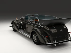 mercedes 770k grosser nazi personel arabası hdri 3D Model