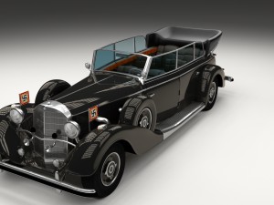 mercedes 770k grosser nazi staff car hdri 3D 模型