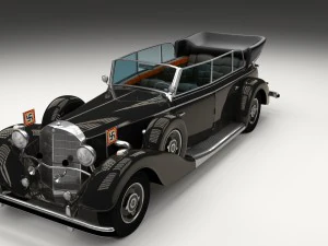 mercedes 770k grosser nazi personel arabası hdri 3D Model