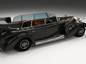 mercedes 770k grosser nazi personel arabası hdri 3D Model