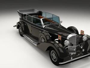 mercedes 770k grosser nazi personel arabası hdri 3D Model