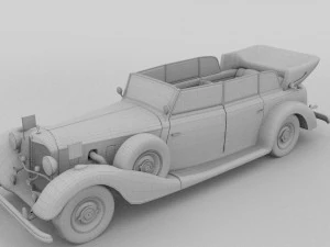 mercedes 770k grosser nazi personel arabası hdri 3D Model
