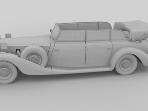 mercedes 770k grosser nazi staff car hdri 3D 模型