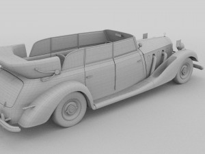 mercedes 770k grosser nazi staff car hdri 3D 模型