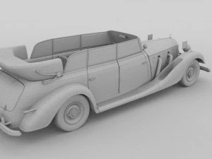 mercedes 770k grosser nazi personel arabası hdri 3D Model